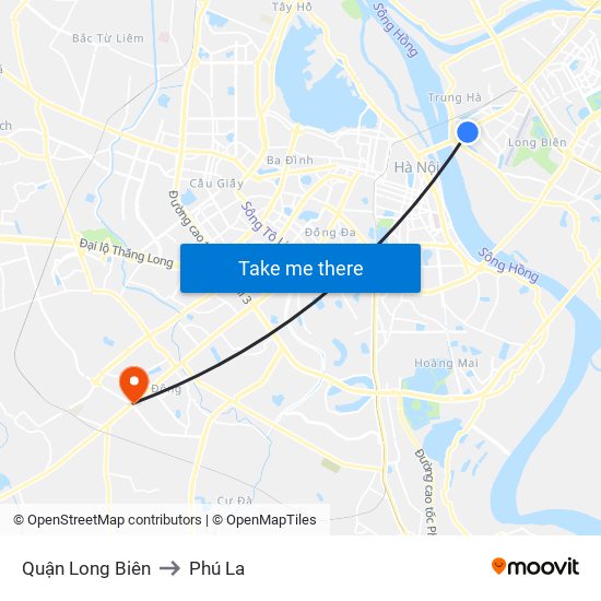 Quận Long Biên to Phú La map