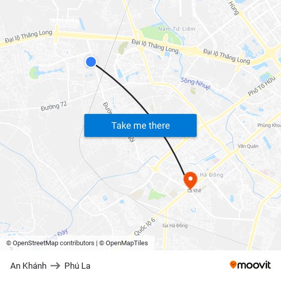 An Khánh to Phú La map
