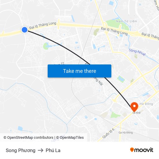 Song Phương to Phú La map