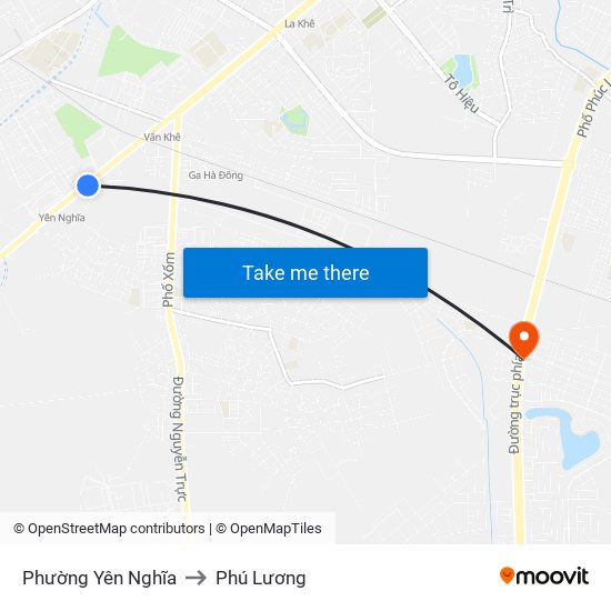 Phường Yên Nghĩa to Phú Lương map