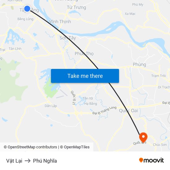 Vật Lại to Phú Nghĩa map