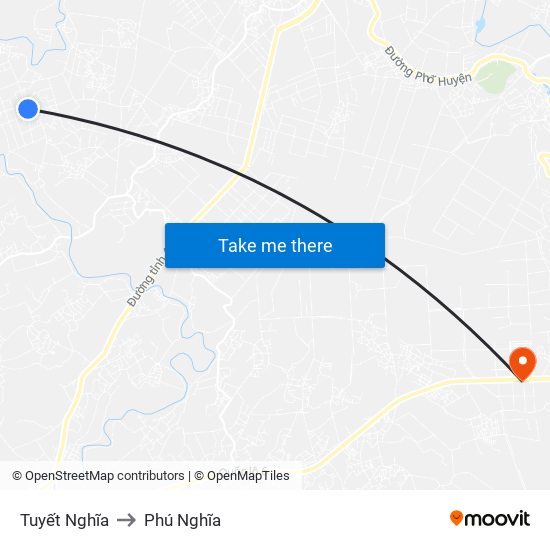 Tuyết Nghĩa to Phú Nghĩa map