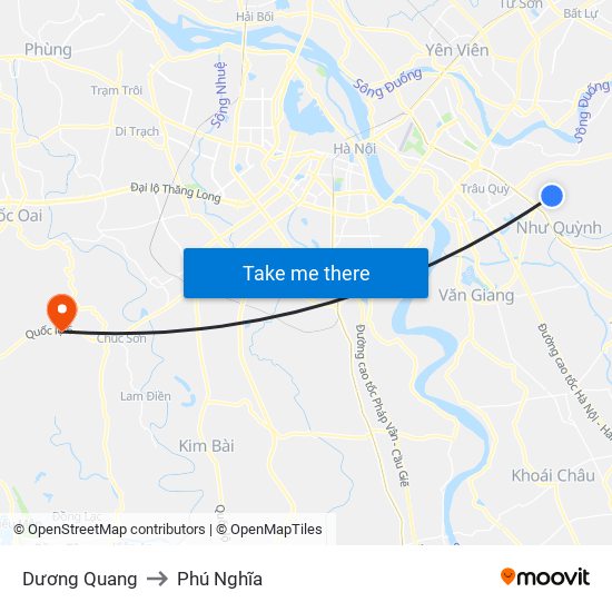 Dương Quang to Phú Nghĩa map