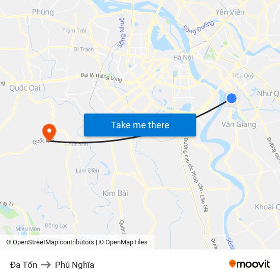 Đa Tốn to Phú Nghĩa map