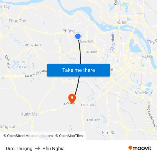 Đức Thượng to Phú Nghĩa map