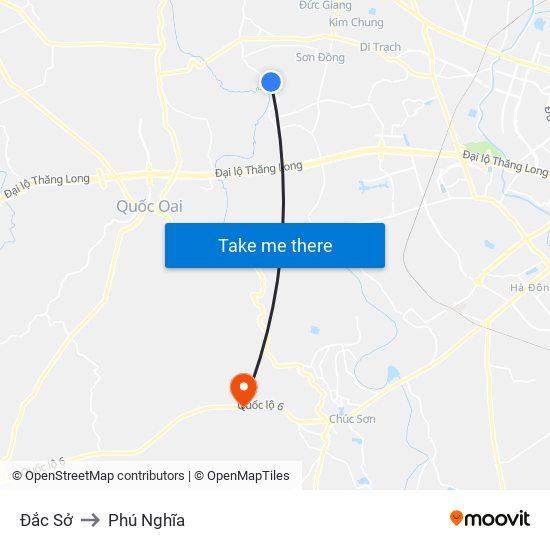 Đắc Sở to Phú Nghĩa map