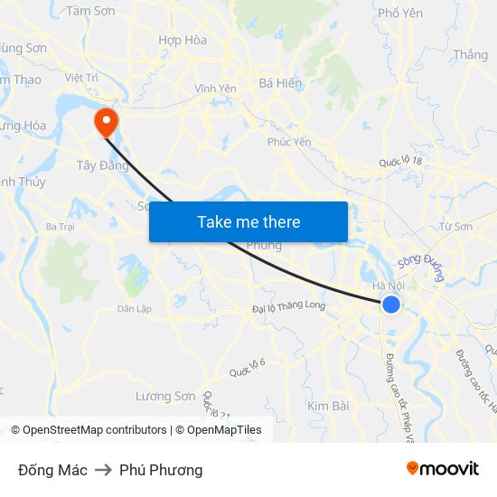 Đống Mác to Phú Phương map