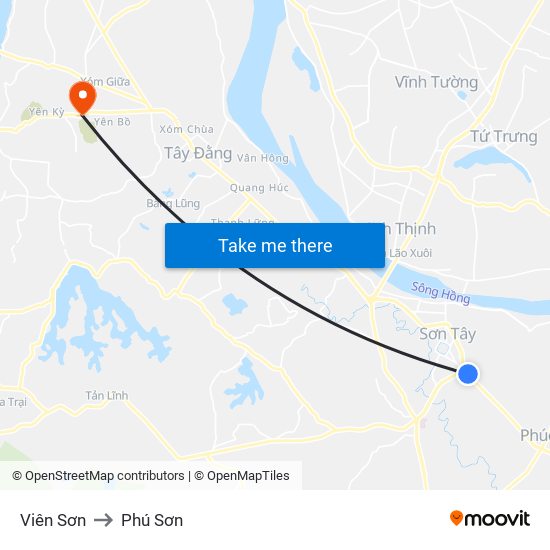 Viên Sơn to Phú Sơn map