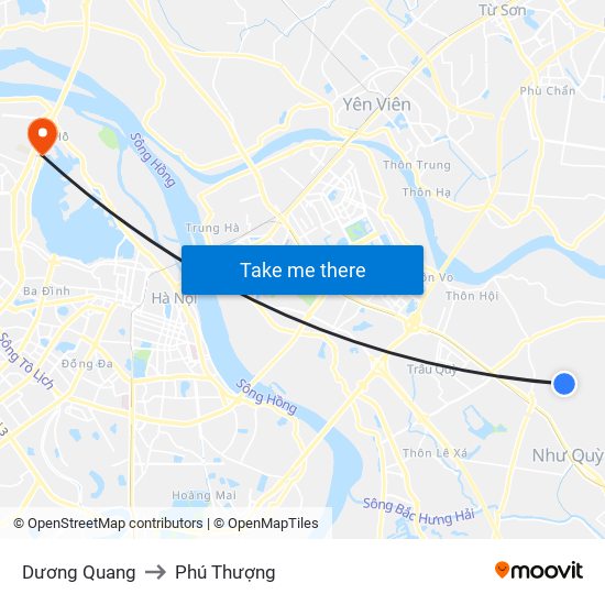 Dương Quang to Phú Thượng map