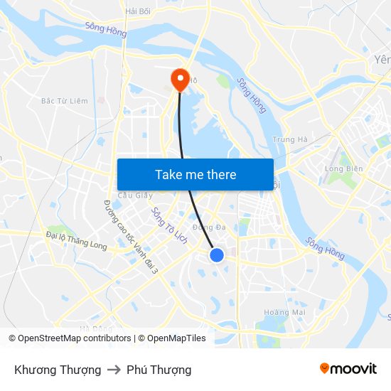 Khương Thượng to Phú Thượng map