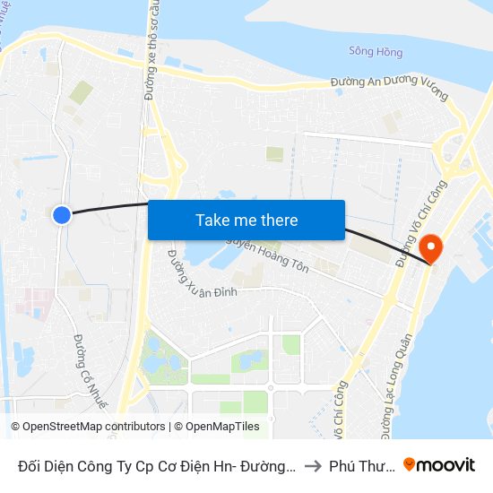 Đối Diện Công Ty Cp Cơ Điện Hn- Đường Đức Thắng to Phú Thượng map