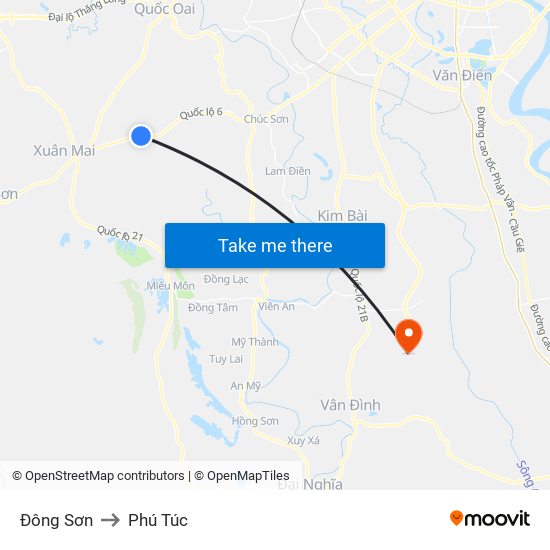 Đông Sơn to Phú Túc map