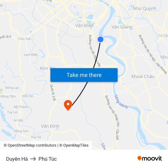 Duyên Hà to Phú Túc map