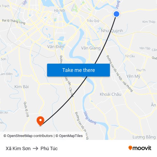 Xã Kim Sơn to Phú Túc map