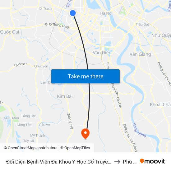 Đối Diện Bệnh Viện Đa Khoa Y Học Cổ Truyền - Phạm Hùng to Phú Túc map