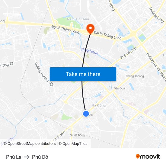 Phú La to Phú Đô map