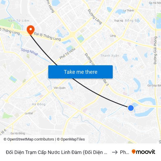 Đối Diện Trạm Cấp Nước Linh Đàm (Đối Diện Chung Cư Hh1c) - Nguyễn Hữu Thọ to Phú Đô map