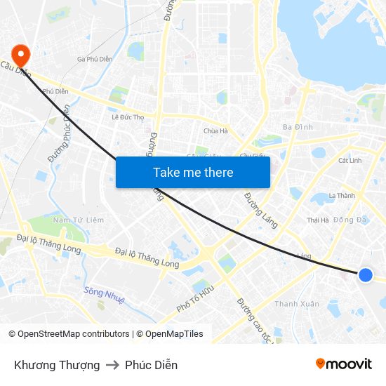 Khương Thượng to Phúc Diễn map