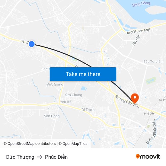 Đức Thượng to Phúc Diễn map