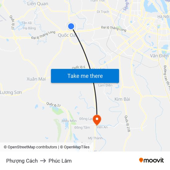 Phượng Cách to Phúc Lâm map