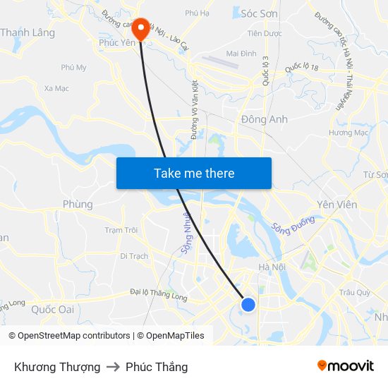 Khương Thượng to Phúc Thắng map