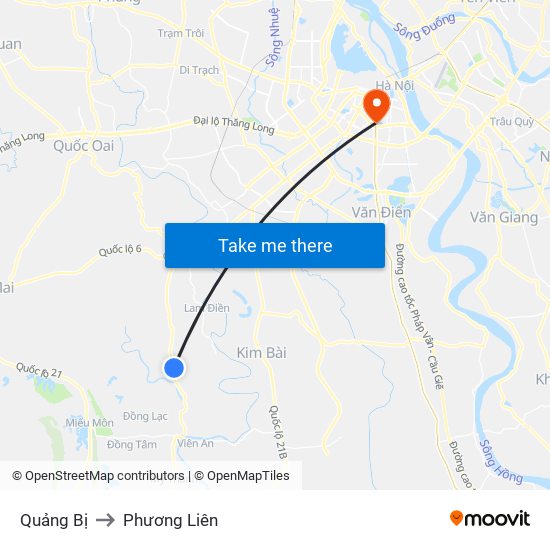 Quảng Bị to Phương Liên map