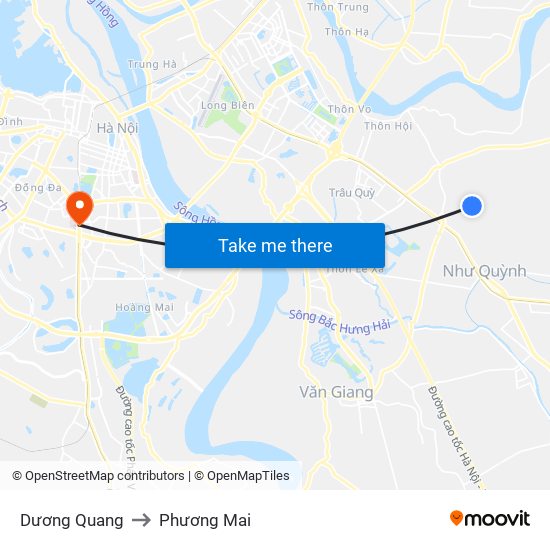 Dương Quang to Phương Mai map