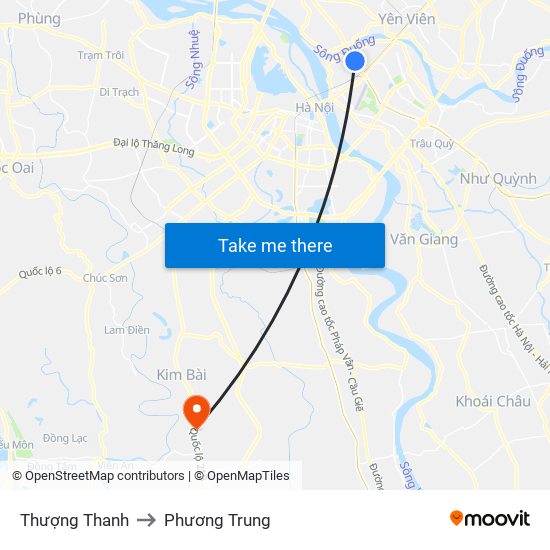 Thượng Thanh to Phương Trung map