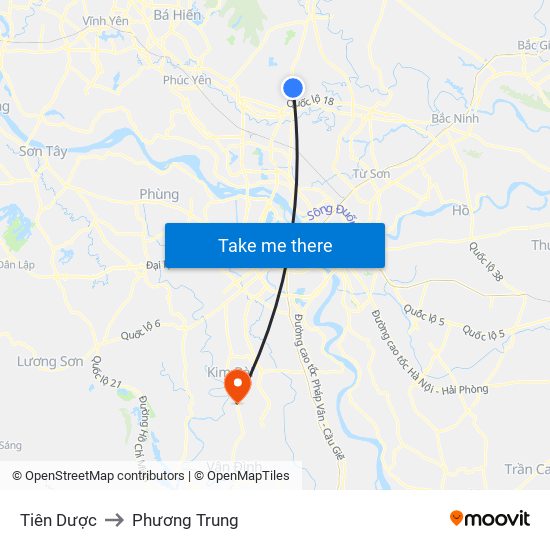 Tiên Dược to Phương Trung map