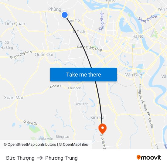 Đức Thượng to Phương Trung map