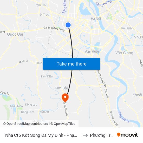 Nhà Ct5 Kđt Sông Đà Mỹ Đình - Phạm Hùng to Phương Trung map