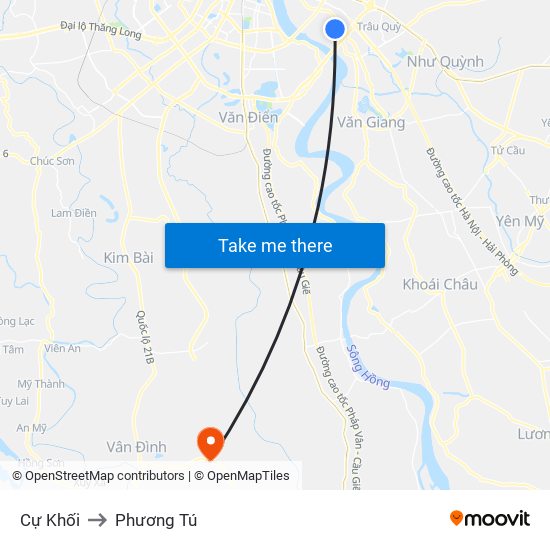 Cự Khối to Phương Tú map