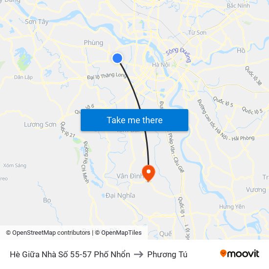 Hè Giữa Nhà Số 55-57 Phố Nhổn to Phương Tú map