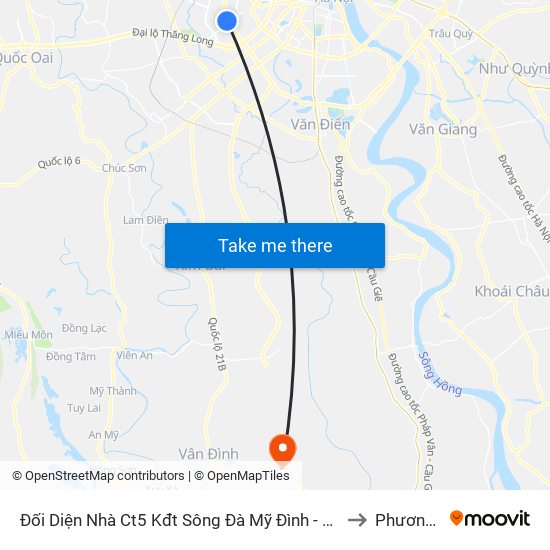 Đối Diện Nhà Ct5 Kđt Sông Đà Mỹ Đình - Phạm Hùng to Phương Tú map