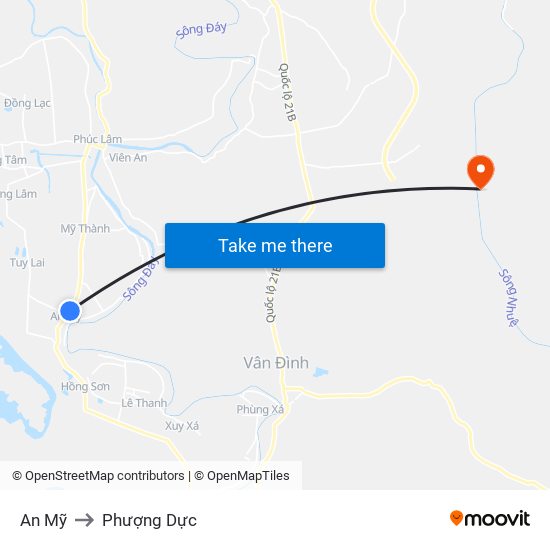 An Mỹ to Phượng Dực map