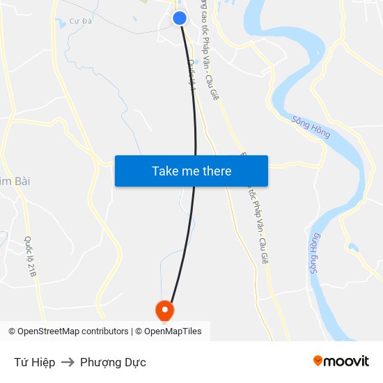 Tứ Hiệp to Phượng Dực map