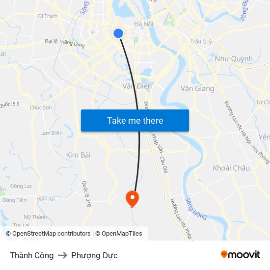 Thành Công to Phượng Dực map