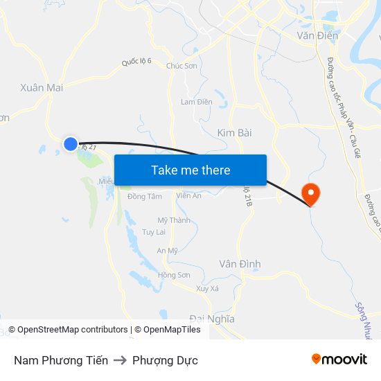 Nam Phương Tiến to Phượng Dực map