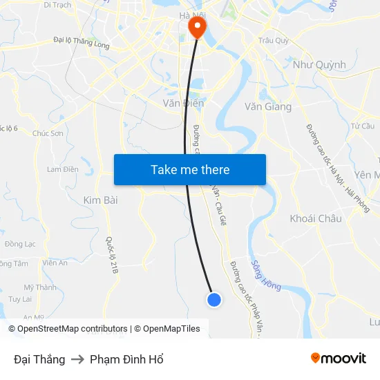 Đại Thắng to Phạm Đình Hổ map