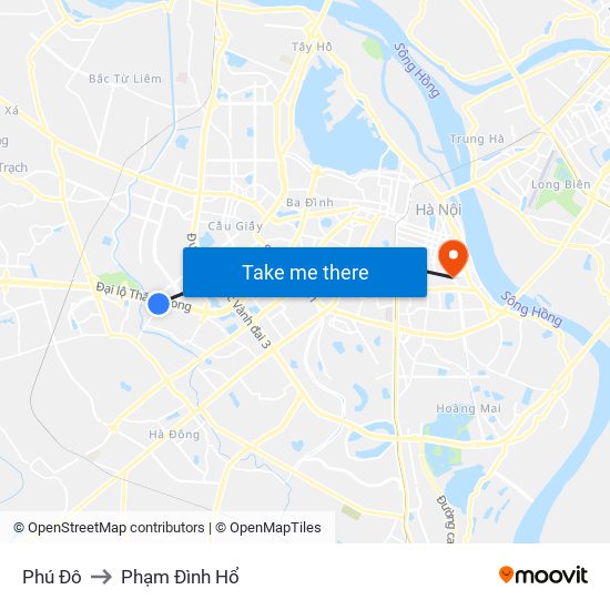 Phú Đô to Phạm Đình Hổ map