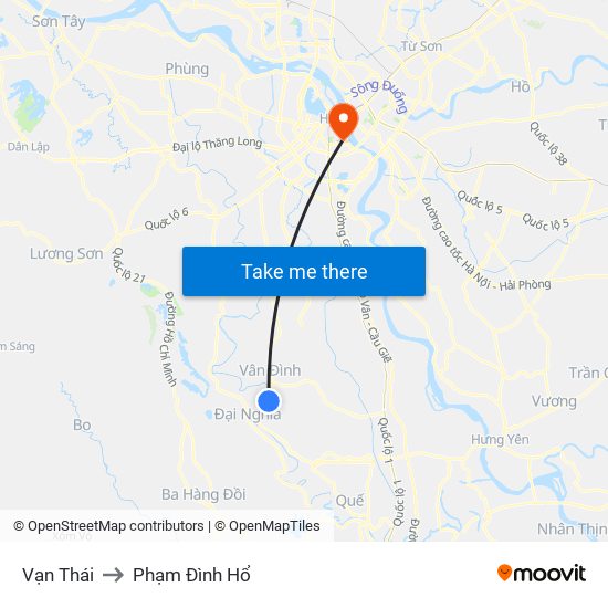 Vạn Thái to Phạm Đình Hổ map