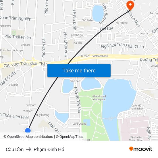 Cầu Dền to Phạm Đình Hổ map