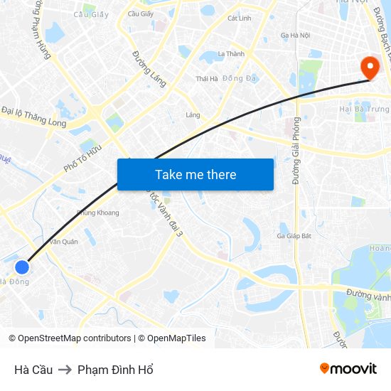 Hà Cầu to Phạm Đình Hổ map