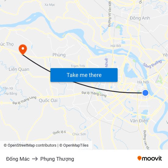 Đống Mác to Phụng Thượng map