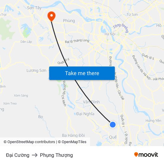 Đại Cường to Phụng Thượng map