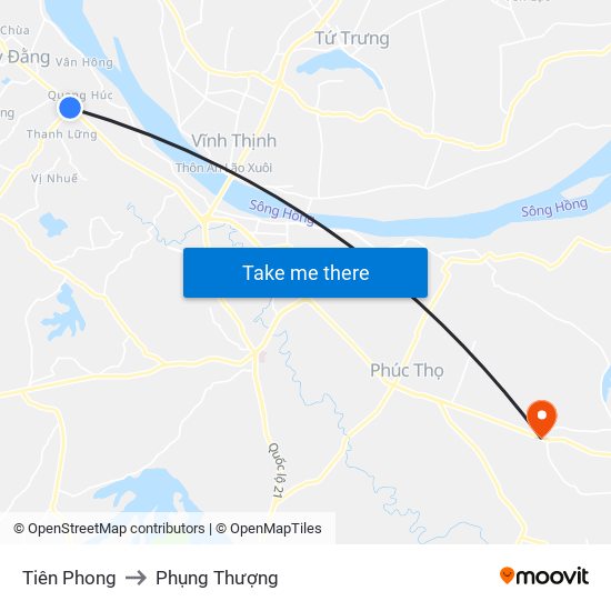 Tiên Phong to Phụng Thượng map