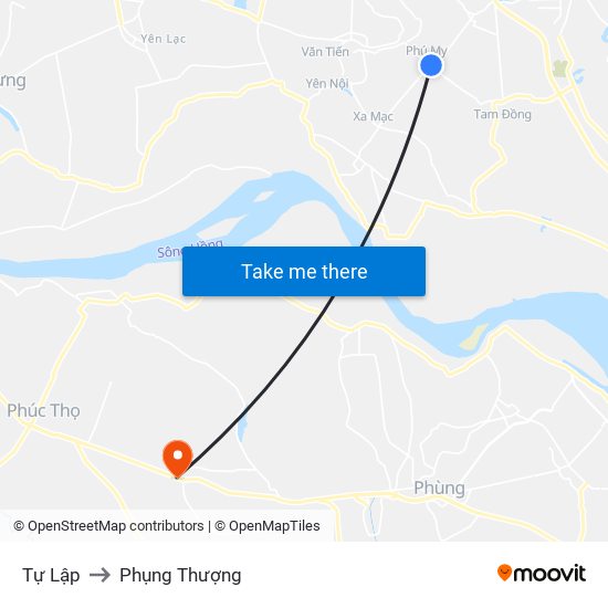 Tự Lập to Phụng Thượng map