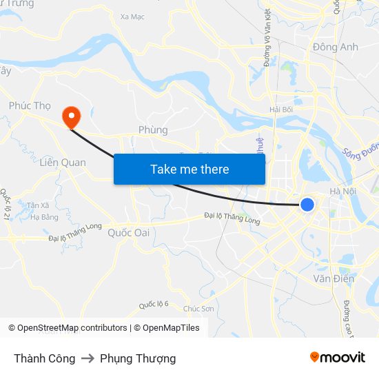 Thành Công to Phụng Thượng map