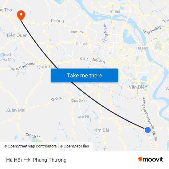 Hà Hồi to Phụng Thượng map