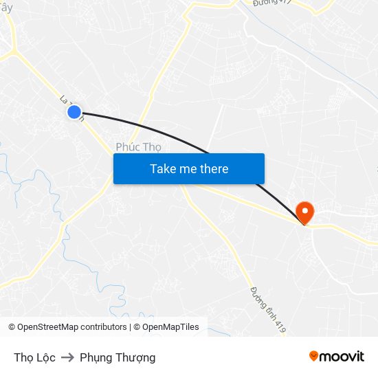 Thọ Lộc to Phụng Thượng map